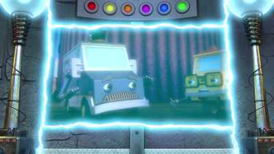 -Honk! Honk!
-[horn honking] - Mighty Monsterwheelies
