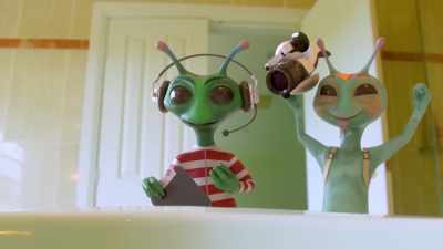- Hoo hoo!
- [cheering] - Alien TV