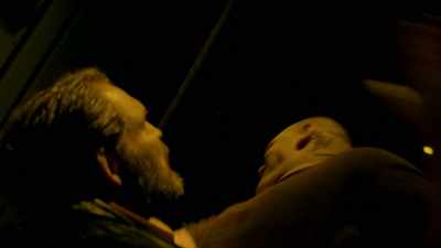 Hook him through
the ocular cavities, - Chance