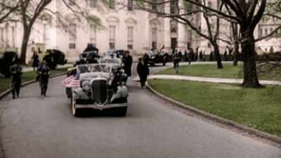 HOOVER JOINS ROOSEVELT, - America in Color