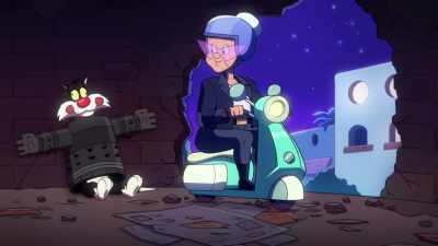 Hop on, Sylvester! Let's scoot! - King Tweety