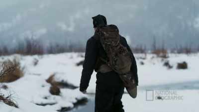 Hopefully, I don't
run into the wolf. - Life Below Zero: First Alaskans