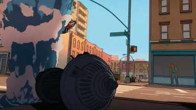 - [horn honking]
- [tires screeching] - Your Friendly Neighborhood Spider-Man