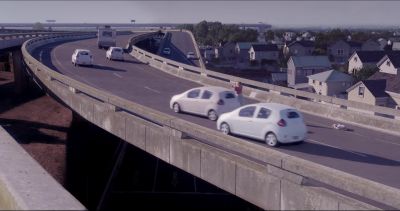 - [horn honks]
- I need a ride! - Black Mirror