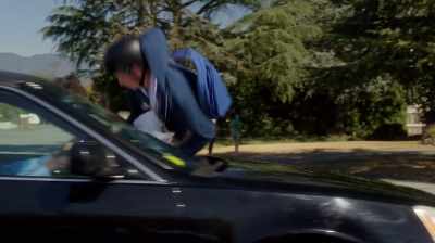 - [HORN HONKS]
- [SCREAMS, GRUNTS] - Bigger Fatter Liar