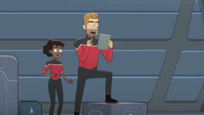 Horned gorillas, sentient tar, - Star Trek: Lower Decks