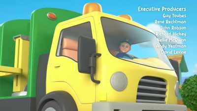 -[horns honking]
-[all] The garbage truck! - CoComelon Lane