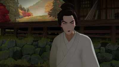 -[horse neighing]
-[gasps] - BLUE EYE SAMURAI
