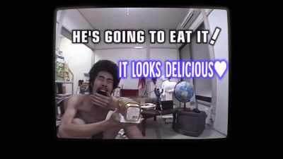 [host]
He's going to eat it! - The Contestant
