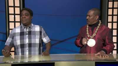 ‫Hosted by Steve Harvey?
‫Again, no.
‫Let me hear you say yeah. - SNL50: The Anniversary Special