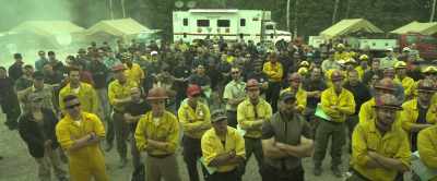 Hotshot crews in
Division Echo will look at
cutting direct line here. - Only the Brave