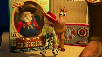 No Can't goI can't do storage again I just can'tJessie Jessie I won't go back in the darkWhat's the matter What's wrong with herWell we've been in storage for a long timewaiting for youWhy me The museum'sonly interested in the collection if you're in it - Toy Story 2