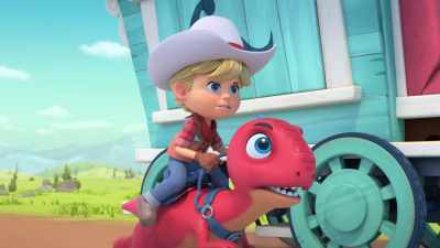 How can we think of
a way to chase you off - Dino Ranch