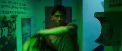 How dare gangsters
try to block a cop's way? - The Gangster, the Cop, the Devil