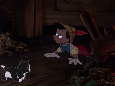 Oh PinocchioHow did you get down hereI fell down Oh you didOhh You're talking Uh huhN N N No Yes and I can move tooNo n no you you can't I I'm dreaming in my sleepW W Wake me up Wake me upNow we see who is dreamingGo on Say somethingGee you're funny Do it - Pinocchio