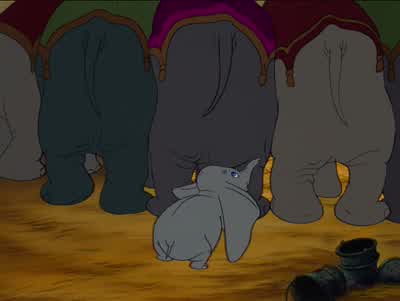 How do ya like that Givin' him the cold shoulderPoor little guyThere he goes without a friend in the worldNobody to turn toOh I'll do somethin' about thisA mouseSo ya like to pick on little guys huhWell why don't you pick on meA proud raceOverstuffed hay - Dumbo