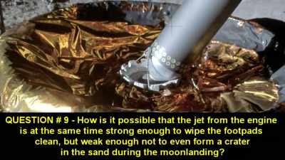 How is it possible that the engine jet - American Moon