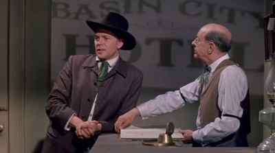 How long you gonna be
with us, Mr. Lancaster? - One Foot in Hell
