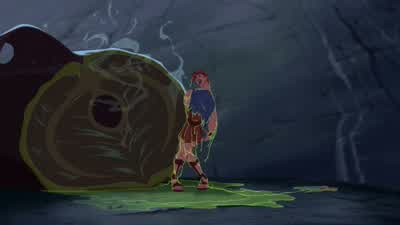 Kid How many horns do ya seeSixClose enough Let's get you cleaned up - Hercules