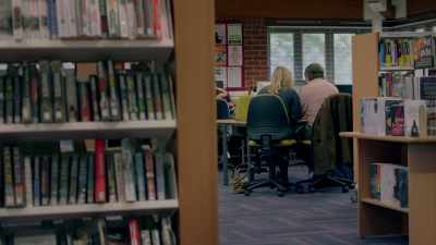 How often are you here,
looking at newspapers on microfiche? - Back
