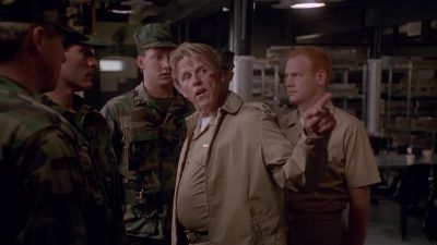 How's the captain going to authorize a surprise party for himself - Under Siege