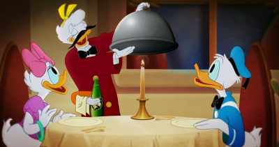 -Huh?
-April: Your lobster - Legend of the Three Caballeros