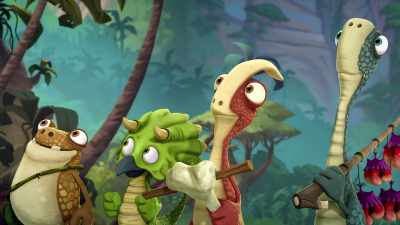 Huh? Hey, guys, I have an idea! - Gigantosaurus