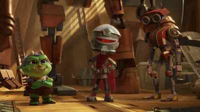 Huh. It looks like the creature
might have gone into this burrow. - Star Wars: Young Jedi Adventures