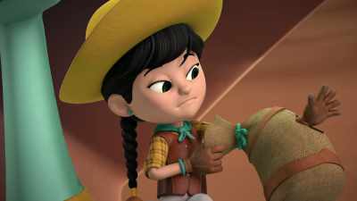 Huh? It's empty! There's a hole in my bag! - Dino Ranch