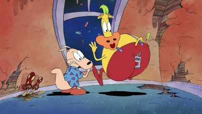Huh? Oh, hey!
It's the remote for the rocket. - Rocko's Modern Life: Static Cling