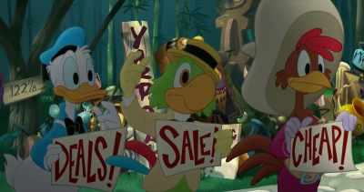 -Huh?
-(panting) - Legend of the Three Caballeros