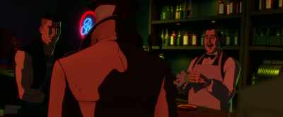Huh, Rorschach!
Hey, how you doin', fella? - Watchmen: Chapter I