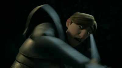 -Huh? [screaming]
-[Nimue roaring] - Wizards: Tales of Arcadia