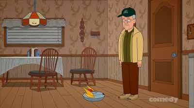 Huh, still hungry?
Uh, let's see what... - Corner Gas Animated