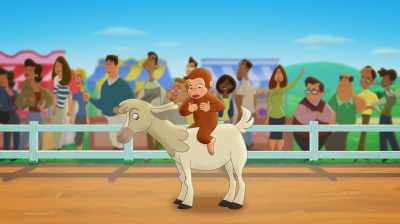 Huh?
Uh-oh. - Curious George: Royal Monkey