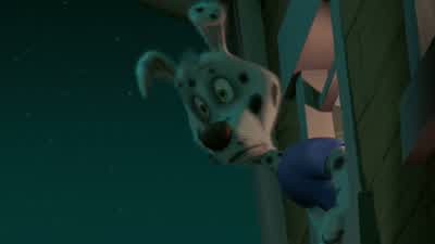 Huh? What? Oh! Now the weather with Riz. A cold front is moving in so... The alarm bell has been act - Chicken Little