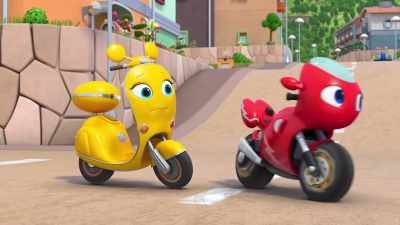 - Huh? Where are you going?
School is that way. - Ricky Zoom