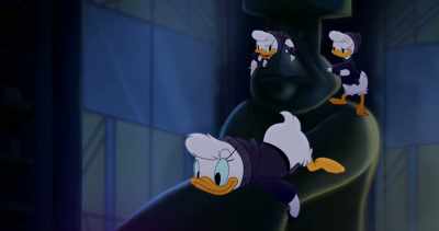 -Huh?
-(whirs) - Legend of the Three Caballeros