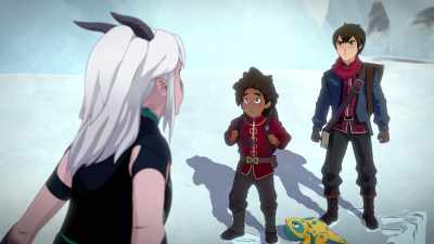 Human princes,
returning the egg to the Dragon Queen. - The Dragon Prince