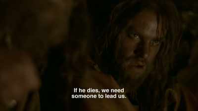 HUNTER: IF HE DIES, WE NEED
SOMEONE STRONG TO LEAD US. - Origins: The Journey of Humankind