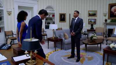 Hunter: Yes. Diane.
Come in. - Tyler Perry's The Oval