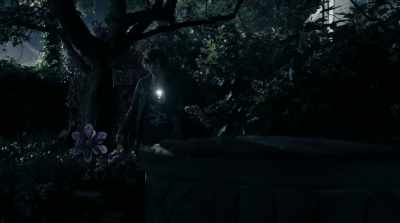 Hunting down a ghost
in front of a haunted mansion, - Nancy Drew and the Hidden Staircase