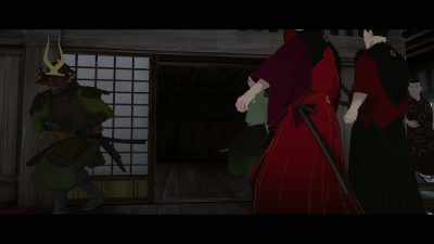 Hurry! Hurry! You'll be safe in here. - BLUE EYE SAMURAI