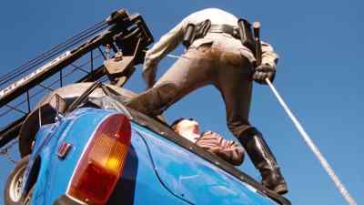 'Hurry, Ponch, that cable
could break any second!' - CHiPs