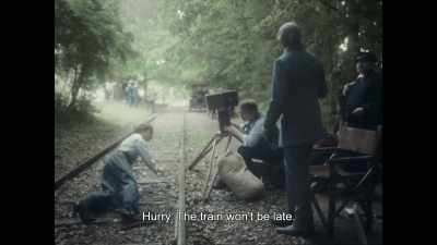 - Hurry, the train won't be late.
- Closer to the rails. - Irma Vep