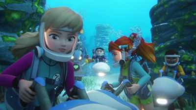 Hurry! We can't let him
get to the treasure first. - LEGO Friends: Girls on a Mission