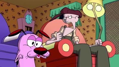 Hush it! I can't hear
the dang TV. - Straight Outta Nowhere: Scooby Doo! Meets Courage the Cowardly Dog