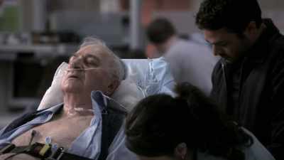 Hypotensive at 70 over 50.
I've administered
NS, O2, nitro. - Trauma