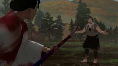 I was a coward before,
but I came back. Forgive me. - BLUE EYE SAMURAI