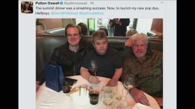 I had a dinner with David K. Harbour,
and Ron Perlman brought them together. - Mike Mignola: Drawing Monsters